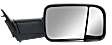 2011-2018 Ram 1500 - Passenger Side Towing Mirror, Manual Adjust, Non-Heated, Manual Folding, Textured Black, No Signal Light, No Memory, No Puddle Light, With Blind Spot Glass, With Temperature Sensor