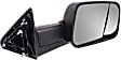 2011-2018 Ram 1500 - Passenger Side Towing Mirror, Manual Adjust, Non-Heated, Manual Folding, Textured Black, No Signal Light, No Memory, No Puddle Light, With Blind Spot Glass, With Temperature Sensor