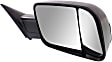 2011-2018 Ram 1500 - Passenger Side Towing Mirror, Manual Adjust, Non-Heated, Manual Folding, Textured Black, No Signal Light, No Memory, No Puddle Light, With Blind Spot Glass, With Temperature Sensor