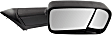 2011-2018 Ram 1500 - Passenger Side Towing Mirror, Manual Adjust, Non-Heated, Manual Folding, Textured Black, No Signal Light, No Memory, No Puddle Light, With Blind Spot Glass, With Temperature Sensor