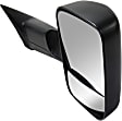2011-2018 Ram 1500 - Passenger Side Towing Mirror, Manual Adjust, Non-Heated, Manual Folding, Textured Black, No Signal Light, No Memory, No Puddle Light, With Blind Spot Glass, With Temperature Sensor