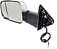 Driver Side Towing Mirror, Power Adjust, Heated, Manual Folding, Chrome, In-housing Signal Light, With Memory, With Puddle Light, With Blind Spot Glass, With Temperature Sensor