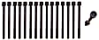 HBK353 DNJ Cylinder Head Bolt Cylinder Head Bolt, Set of 16