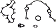 2003 Ford Explorer - Front, Timing Cover Gasket, 6 Cyl 4.0L