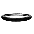 3301BK Comfort Grip Racing Grip Steering Wheel Cover - Black, Leatherette Vinyl, Universal 13.5-14.5 in., Slip-On, Sold individually