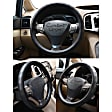 3301BK Comfort Grip Racing Grip Steering Wheel Cover - Black, Leatherette Vinyl, Universal 13.5-14.5 in., Slip-On, Sold individually