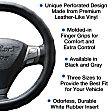 3301BK Comfort Grip Racing Grip Steering Wheel Cover - Black, Leatherette Vinyl, Universal 13.5-14.5 in., Slip-On, Sold individually