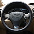 3302BK Comfort Grip Racing Grip Steering Wheel Cover - Black, Leatherette Vinyl, Universal 14.5-15.5 in., Slip-On, Sold individually