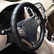 3302BK Comfort Grip Racing Grip Steering Wheel Cover - Black, Leatherette Vinyl, Universal 14.5-15.5 in., Slip-On, Sold individually