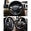 3302BK Comfort Grip Racing Grip Steering Wheel Cover - Black, Leatherette Vinyl, Universal 14.5-15.5 in., Slip-On, Sold individually