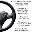 3302BK Comfort Grip Racing Grip Steering Wheel Cover - Black, Leatherette Vinyl, Universal 14.5-15.5 in., Slip-On, Sold individually