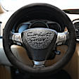 3311BK Comfort Grips Ultra Plush Steering Wheel Cover - Black, Microfiber and memory foam, Universal 13.5-14.4 in., Slip-On, Sold individually