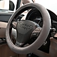 3311GY Comfort Grips Ultra Plush Steering Wheel Cover - Gray, Microfiber and memory foam, Universal 13.5-14.4 in., Slip-On, Sold individually