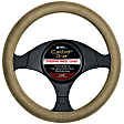 3311TN Comfort Grips Ultra Plush Steering Wheel Cover - Tan, Microfiber and memory foam, Universal 13.5-14.4 in., Slip-On, Sold individually