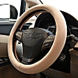 3311TN Comfort Grips Ultra Plush Steering Wheel Cover - Tan, Microfiber and memory foam, Universal 13.5-14.4 in., Slip-On, Sold individually