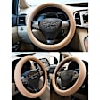3311TN Comfort Grips Ultra Plush Steering Wheel Cover - Tan, Microfiber and memory foam, Universal 13.5-14.4 in., Slip-On, Sold individually