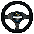 3312BK Comfort Grips Ultra Plush Steering Wheel Cover - Black, Microfiber and memory foam, Universal 14.5-15.4 in., Slip-On, Sold individually