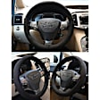 3312BK Comfort Grips Ultra Plush Steering Wheel Cover - Black, Microfiber and memory foam, Universal 14.5-15.4 in., Slip-On, Sold individually