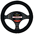 3313BK Comfort Grips Ultra Plush Steering Wheel Cover - Black, Microfiber and memory foam, Universal 15.5-16.5 in., Slip-On, Sold individually
