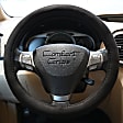 3313BK Comfort Grips Ultra Plush Steering Wheel Cover - Black, Microfiber and memory foam, Universal 15.5-16.5 in., Slip-On, Sold individually