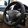 3313BK Comfort Grips Ultra Plush Steering Wheel Cover - Black, Microfiber and memory foam, Universal 15.5-16.5 in., Slip-On, Sold individually