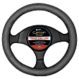 3313GY Comfort Grips Ultra Plush Steering Wheel Cover - Gray, Microfiber and memory foam, Universal 15.5-16.5 in., Slip-On, Sold individually