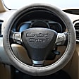 3313GY Comfort Grips Ultra Plush Steering Wheel Cover - Gray, Microfiber and memory foam, Universal 15.5-16.5 in., Slip-On, Sold individually