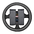 3316GY Comfort Grips Ultra Plush Combo Pack Steering Wheel Cover - Gray, Microfiber and memory foam, Universal 14.5-15.4 in., Slip-On, Kit