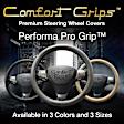 3322BK Comfort Grips Performa Pro Grip Steering Wheel Cover - Black, Leatherette Vinyl, Universal 14.5-15.4 in., Slip-On, Sold individually