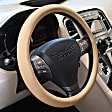 3322TN Comfort Grips Performa Pro Grip Steering Wheel Cover - Tan, Leatherette Vinyl, Universal 14.5-15.4 in., Slip-On, Sold individually