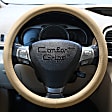 3323TN Comfort Grips Performa Pro Grip Steering Wheel Cover - Tan, Leatherette Vinyl, Universal 15.5-16.5 in., Slip-On, Sold individually