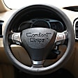 3331GY Comfort Grips Sedona Grip Steering Wheel Cover - Gray, Leatherette Vinyl, Universal 13.5-14.4 in., Slip-On, Sold individually