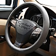 3332GY Comfort Grips Sedona Grip Steering Wheel Cover - Gray, Leatherette Vinyl, Universal 14.5-15.4 in., Slip-On, Sold individually