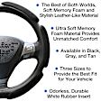 3351BK Comfort Grip Multi Grip Steering Wheel Cover - Black, Faux Suede, Universal 13.5-14.5 in., Slip-On, Sold individually