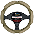 3351TN Comfort Grips Multi Grip Steering Wheel Cover - Tan, Microfiber and memory foam with Leather-like accents, Universal 13.5-14.4 in., Slip-On, Sold individually