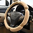 3351TN Comfort Grips Multi Grip Steering Wheel Cover - Tan, Microfiber and memory foam with Leather-like accents, Universal 13.5-14.4 in., Slip-On, Sold individually