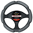 3353GY Comfort Grip Multi Grip Steering Wheel Cover - Gray, Faux Suede, Universal 15.5-16.5 in., Slip-On, Sold individually