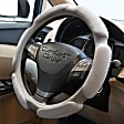 3353GY Comfort Grip Multi Grip Steering Wheel Cover - Gray, Faux Suede, Universal 15.5-16.5 in., Slip-On, Sold individually