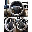 3353GY Comfort Grip Multi Grip Steering Wheel Cover - Gray, Faux Suede, Universal 15.5-16.5 in., Slip-On, Sold individually
