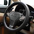 3361BK Comfort Grips Sport Grip Steering Wheel Cover - Black, Leatherette Vinyl, Universal 13.5-14.4 in., Slip-On, Sold individually
