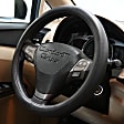 3362BK Comfort Grip Sport Grip Steering Wheel Cover - Black, Leatherette, Universal 14.5-15.5 in., Slip-On, Sold individually