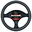 3363GY Comfort Grip Sport Grip Steering Wheel Cover - Gray, Leatherette, Universal 15.5-16.5 in., Slip-On, Sold individually