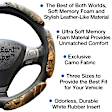 3391BK Comfort Grip Multi Grip Superflauge Steering Wheel Cover - Camouflage, Microfiber and memory foam with Leather-like accents, Universal 13.5-14.4 in., Slip-On, Sold individually