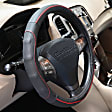 3401BK Comfort Grip Contourz Pro Grip Steering Wheel Cover - Black, Leather, Universal 13.5-14.5 in., Slip-On, Sold individually