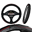 3401BK Comfort Grip Contourz Pro Grip Steering Wheel Cover - Black, Leather, Universal 13.5-14.5 in., Slip-On, Sold individually