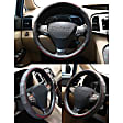 3401BK Comfort Grip Contourz Pro Grip Steering Wheel Cover - Black, Leather, Universal 13.5-14.5 in., Slip-On, Sold individually