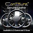 3401BK Comfort Grip Contourz Pro Grip Steering Wheel Cover - Black, Leather, Universal 13.5-14.5 in., Slip-On, Sold individually