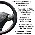 3401BK Comfort Grip Contourz Pro Grip Steering Wheel Cover - Black, Leather, Universal 13.5-14.5 in., Slip-On, Sold individually