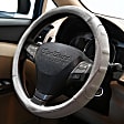 3402GY Comfort Grip Contourz Pro Grip Steering Wheel Cover - Gray, Leather, Universal 14.5-15.5 in., Slip-On, Sold individually