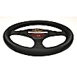 3411BK Comfort Grips Carbon Smooth Steering Wheel Cover - Black, Leatherette Vinyl, Universal 13.5-14.4 in., Slip-On, Sold individually
